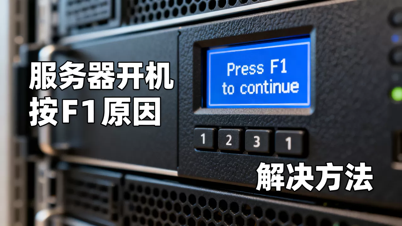 为什么服务器开机按F1才能进系统？，怎么解决？