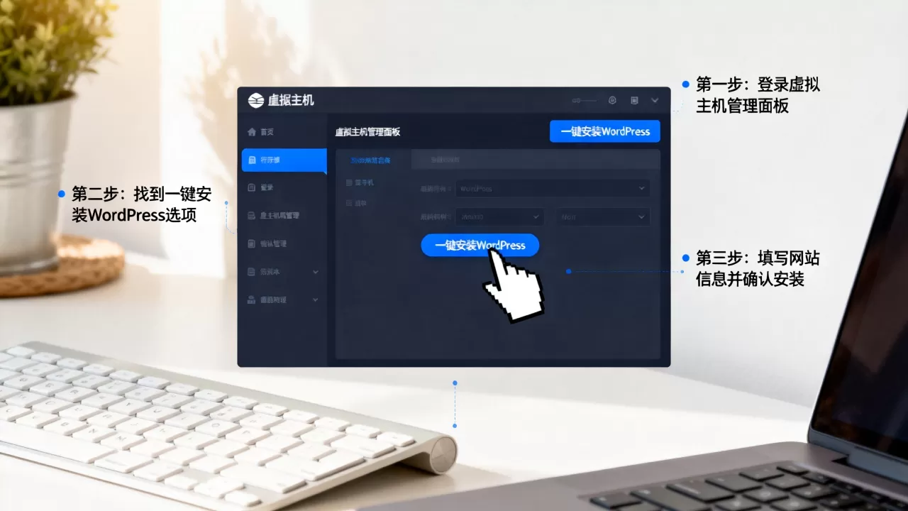 虚拟主机如何一键安装WordPress?,步骤是什么? 虚拟主机如何一键安装WordPress?,步骤是什么?
