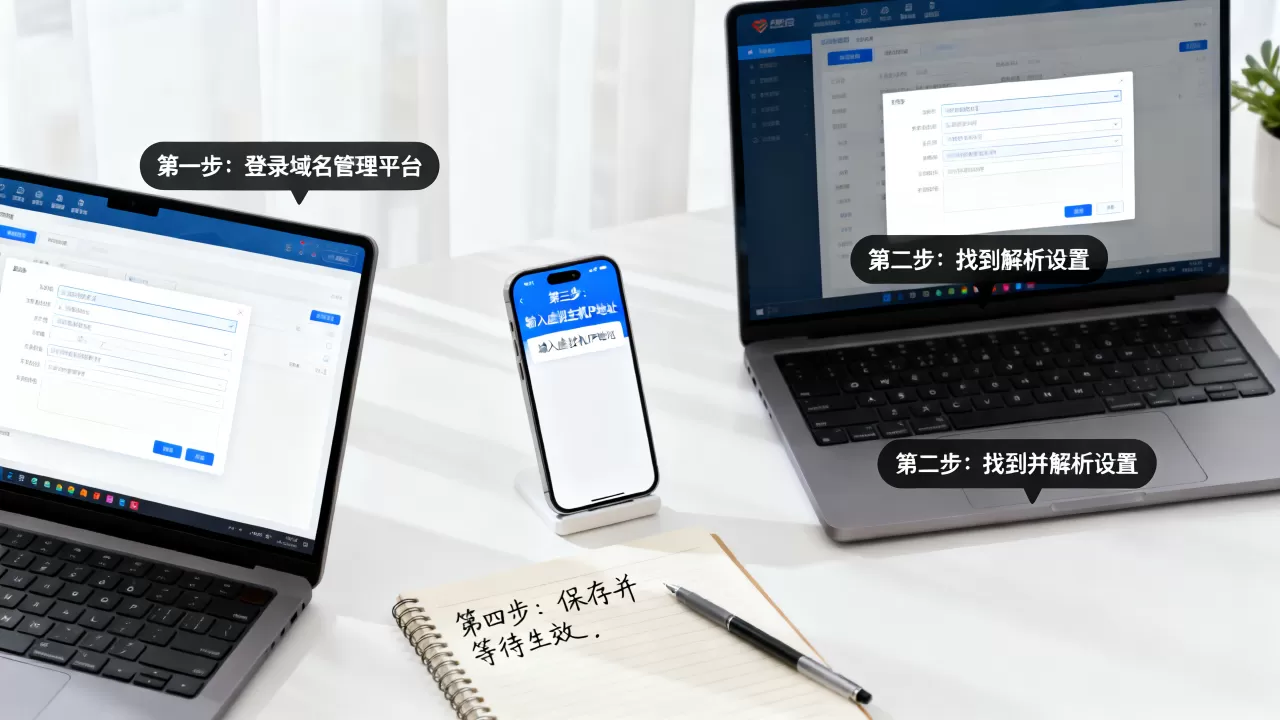 虚拟主机域名怎么解析绑定, 域名解析绑定步骤是什么？