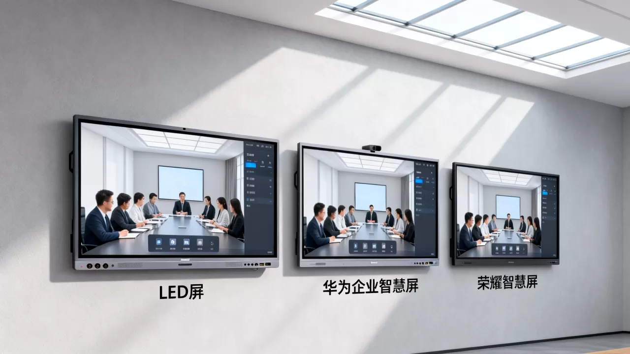 会议室LED屏与华为企业智慧屏、荣耀智慧屏有何区别，哪个好？