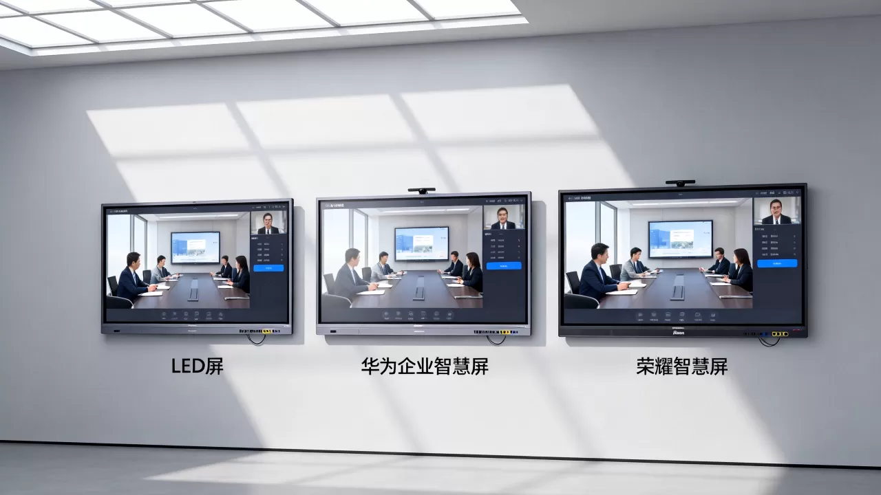 会议室LED屏与华为企业智慧屏、荣耀智慧屏有何区别，哪个好？