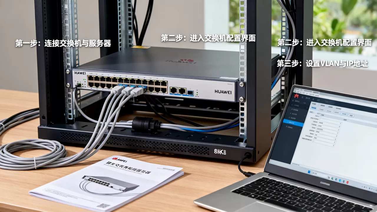 如何在服务器上配置华为交换机？，配置步骤是什么？