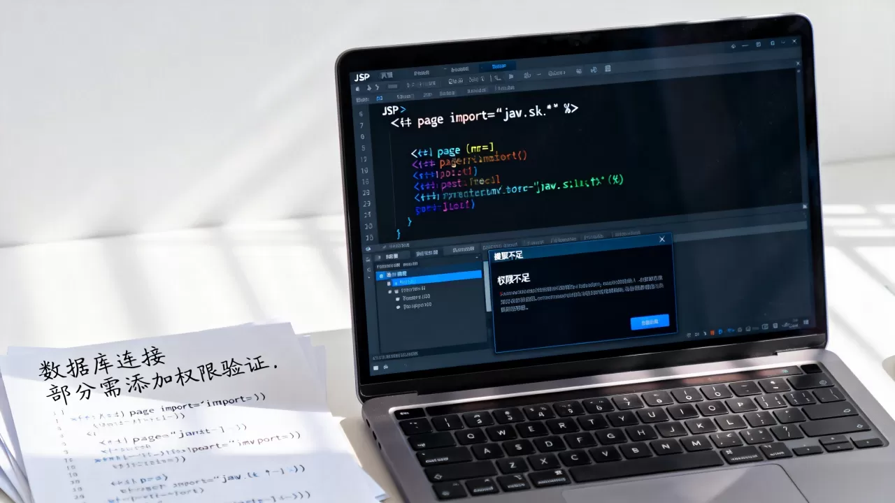 JSP页面显示数据库值时导入页面无权限?,怎么解决 JSP页面显示数据库值时导入页面无权限?,怎么解决