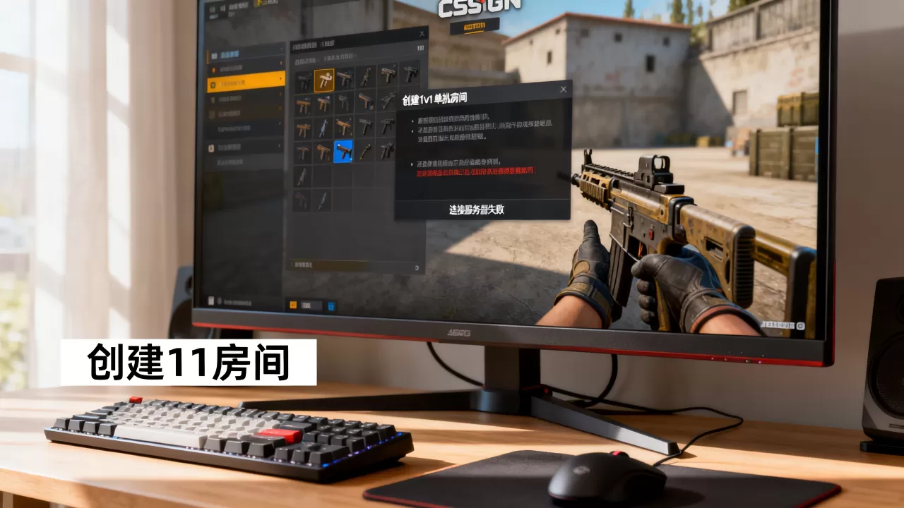 csgo怎么开1v1单挑房间，为什么连接至服务器失败？