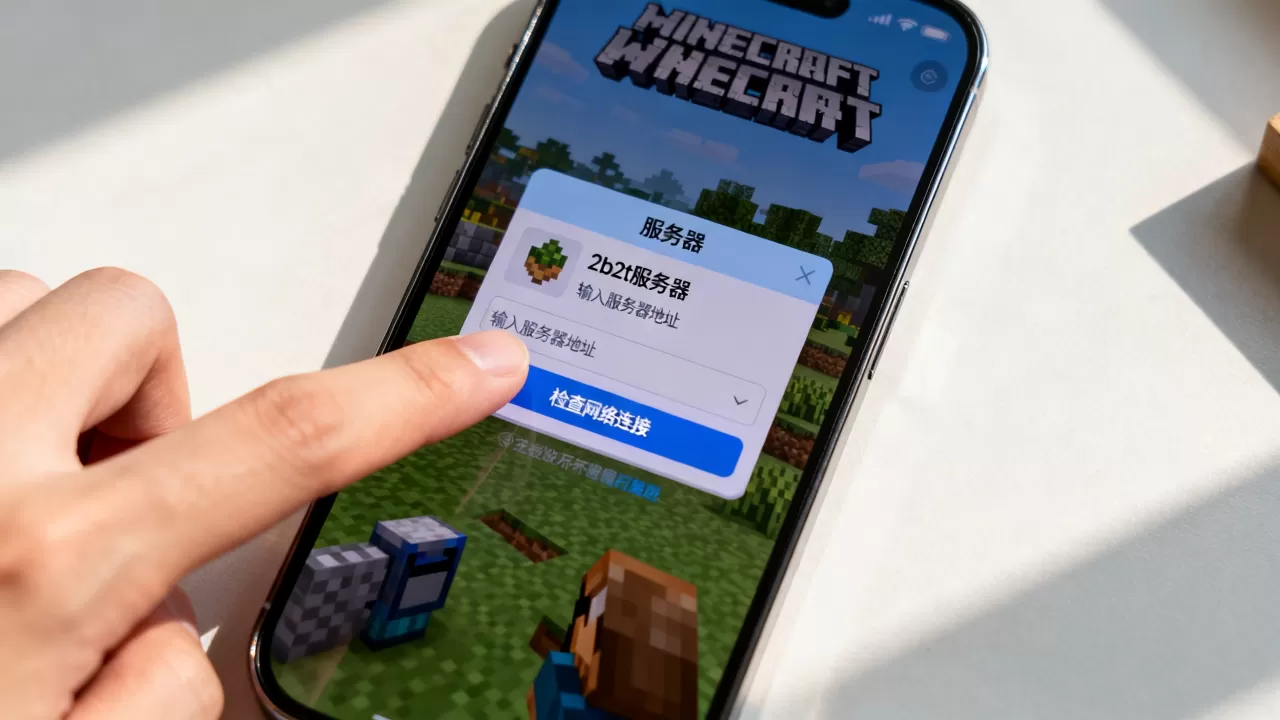 我的世界手机版怎么进2b2t服务器?,怎么进不去 我的世界手机版怎么进2b2t服务器?,怎么进不去