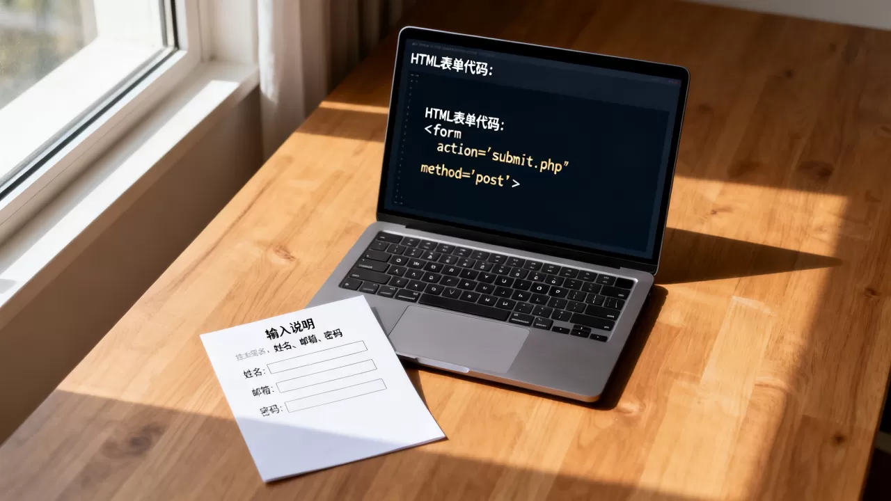 如何使用HTML表单代码和输入，怎么用？