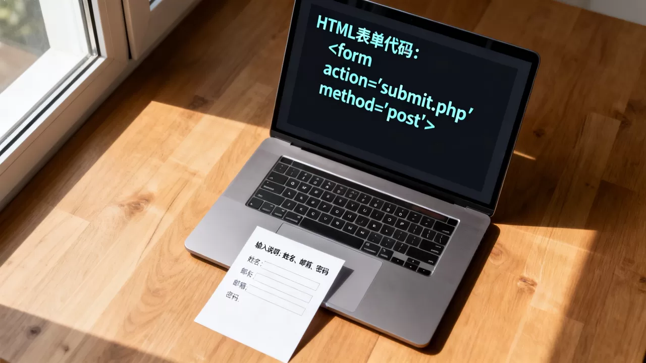 如何使用HTML表单代码和输入，怎么用？