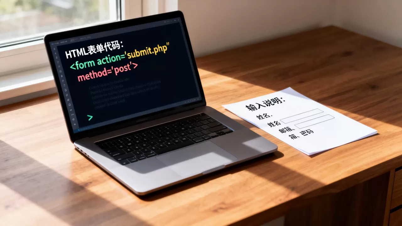 如何使用HTML表单代码和输入，怎么用？