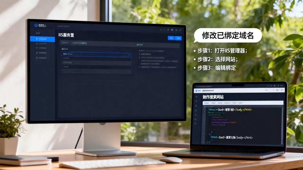 IIS服务怎么修改已绑定的域名?,怎么制作搜索网站 IIS服务怎么修改已绑定的域名?,怎么制作搜索网站