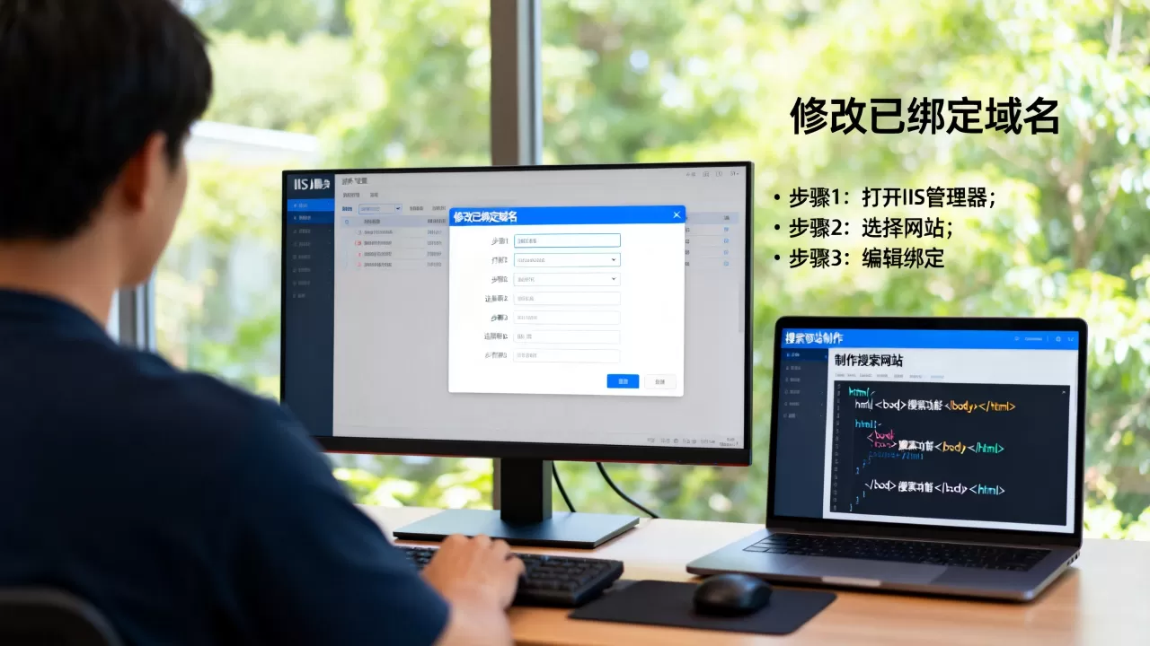 IIS服务怎么修改已绑定的域名?,怎么制作搜索网站 IIS服务怎么修改已绑定的域名?,怎么制作搜索网站