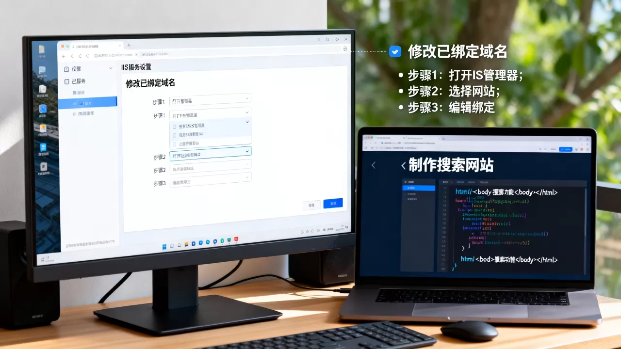 IIS服务怎么修改已绑定的域名?,怎么制作搜索网站 IIS服务怎么修改已绑定的域名?,怎么制作搜索网站