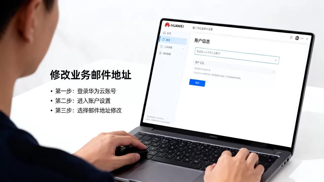 如何修改华为云账号业务邮件地址？,怎么修改