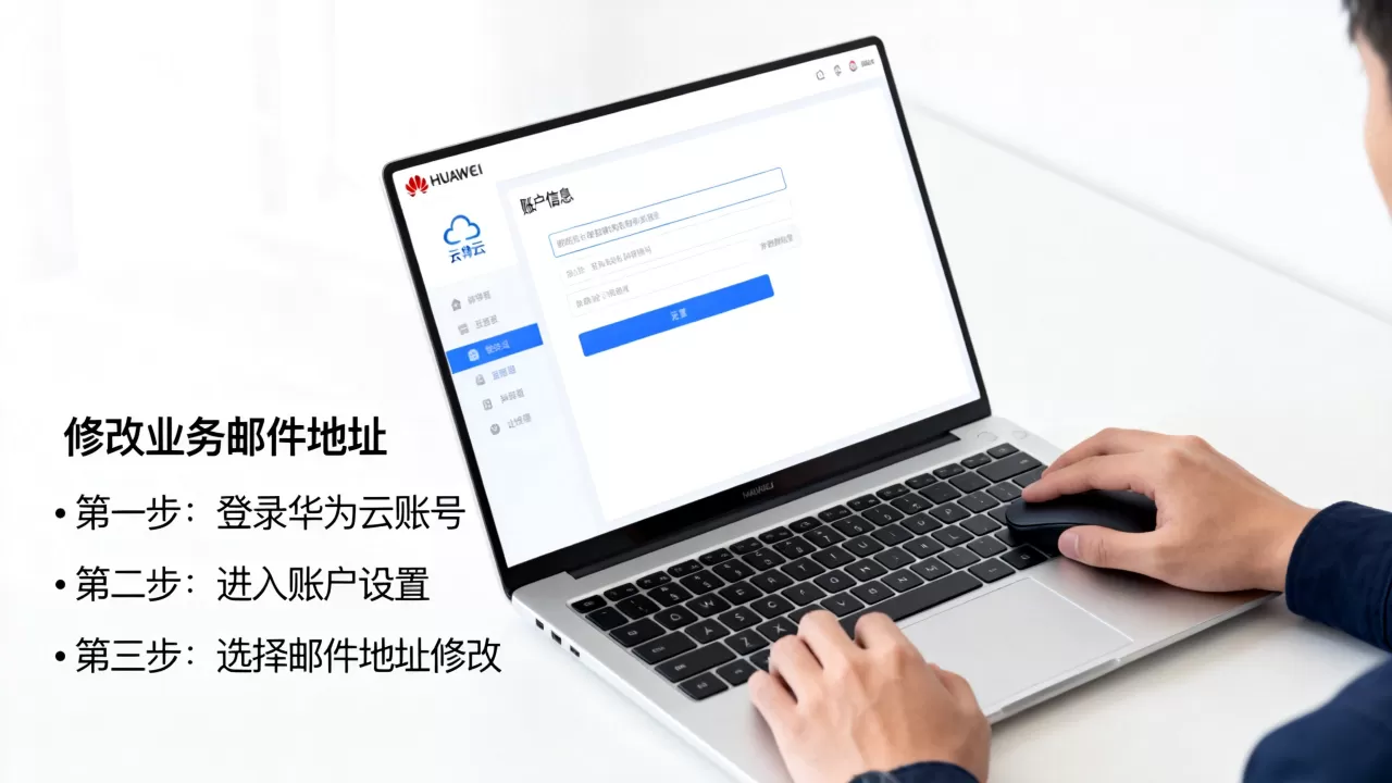 如何修改华为云账号业务邮件地址？,怎么修改