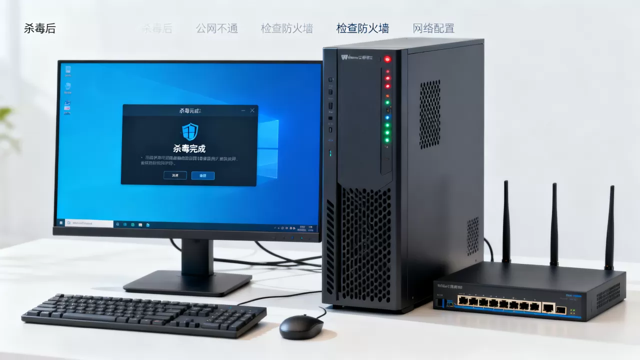 Windows云服务器杀毒后访问公网不通怎么办,是什么原因? Windows云服务器杀毒后访问公网不通怎么办,是什么原因?