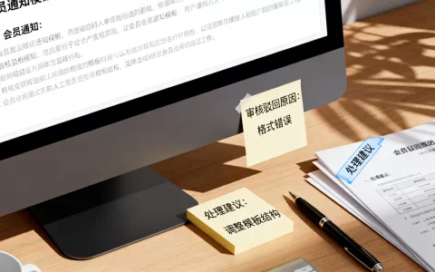 发会员通知的公司模板审核为何被驳回？，处理建议是什么？
