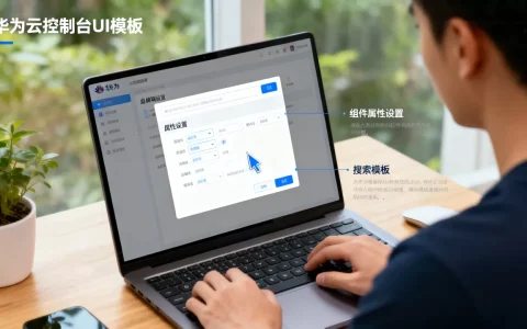 华为云控制台ui模板搜索模板组件属性怎么设置，如何操作？