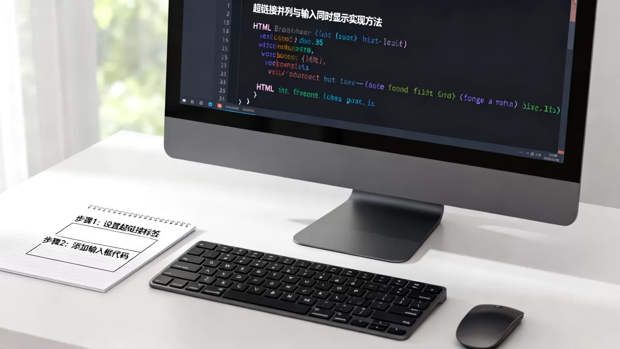 HTML超链接并列与输入如何同时显示？，怎么实现？