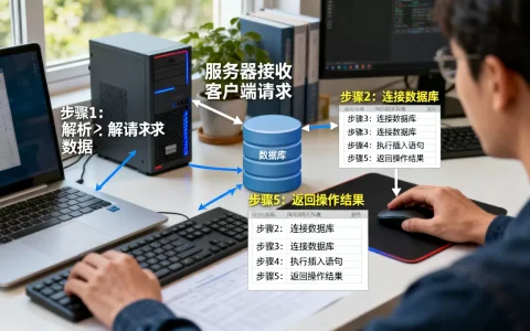 服务器向客户端发数据后如何向表中插入数据？，操作步骤有哪些？