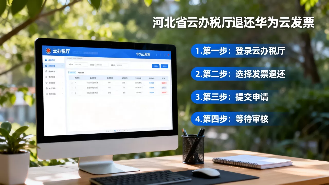 河北省云办税厅怎么退还华为云发票，流程是什么？