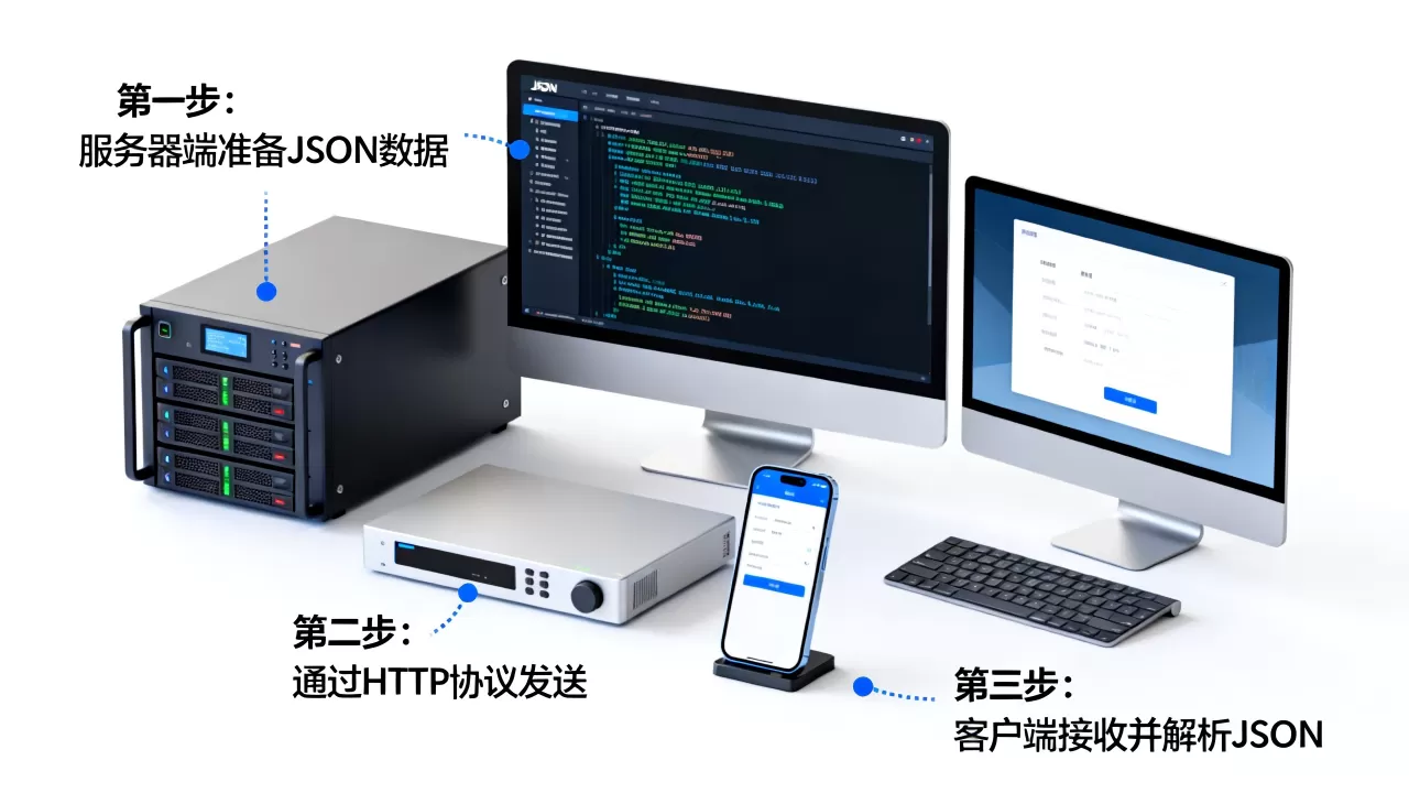 如何从服务器端发送json到客户端?,有哪些步骤? 如何从服务器端发送json到客户端?,有哪些步骤?