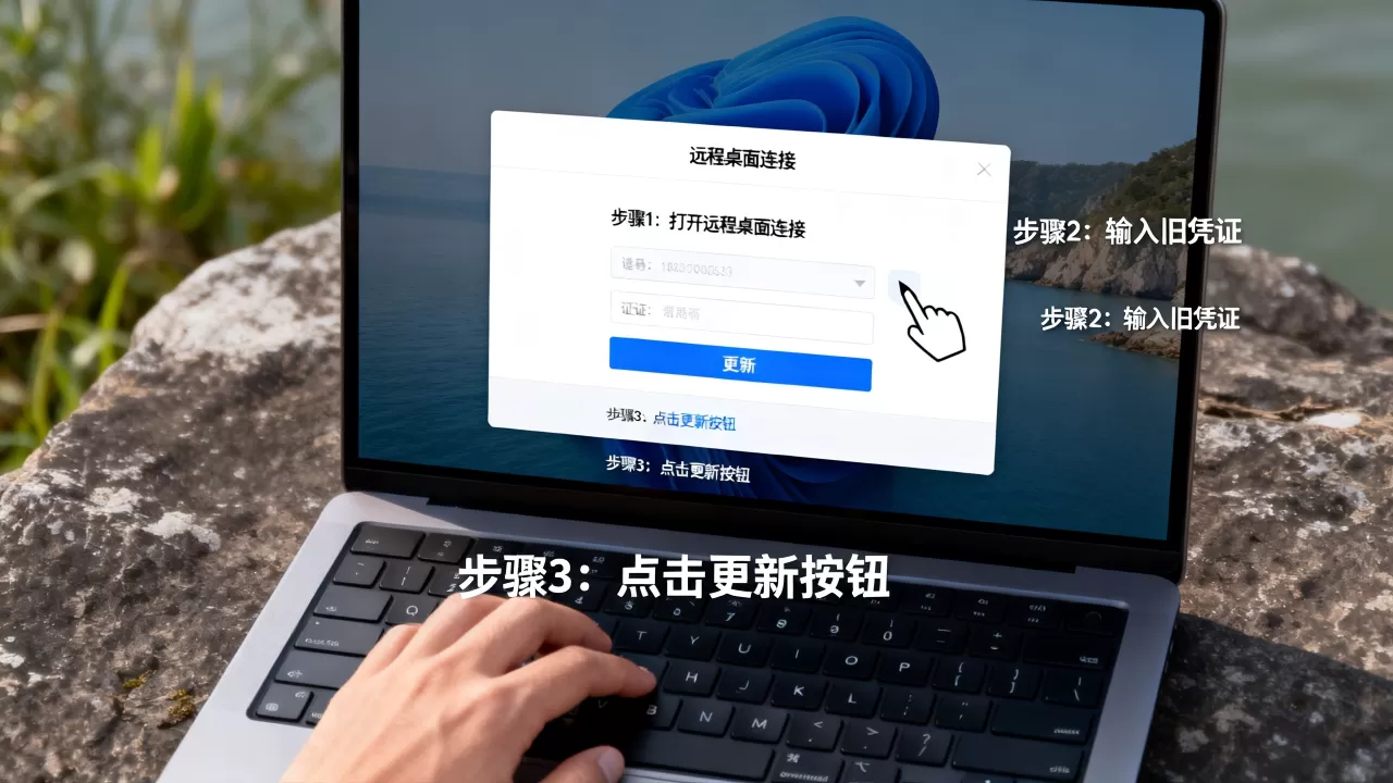 如何更新服务器远程桌面凭证,具体操作步骤是什么 如何更新服务器远程桌面凭证,具体操作步骤是什么