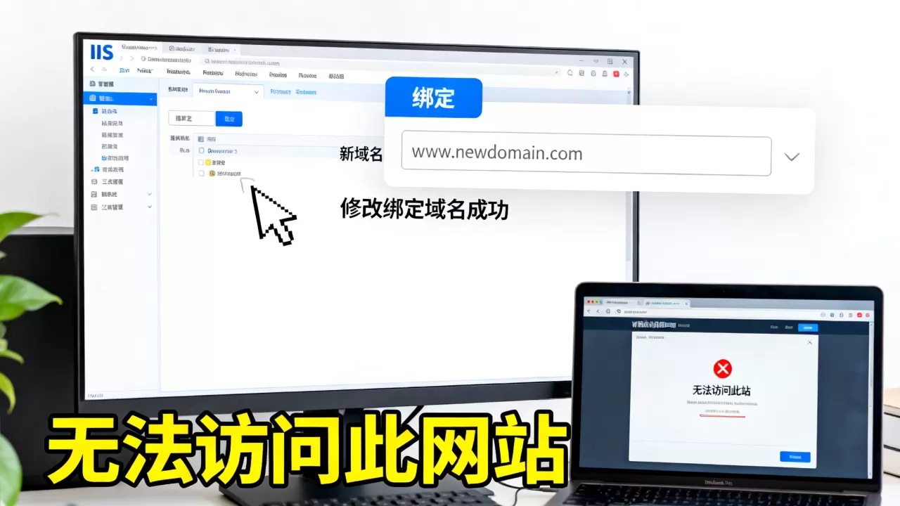 IIS如何修改已绑定的域名,iis改域名后打不开怎么办? IIS如何修改已绑定的域名,iis改域名后打不开怎么办?