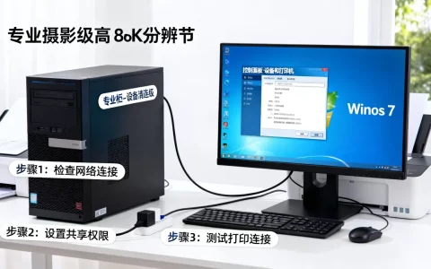 Win7打印机连电脑怎么连接服务器，打印机无法共享怎么办？