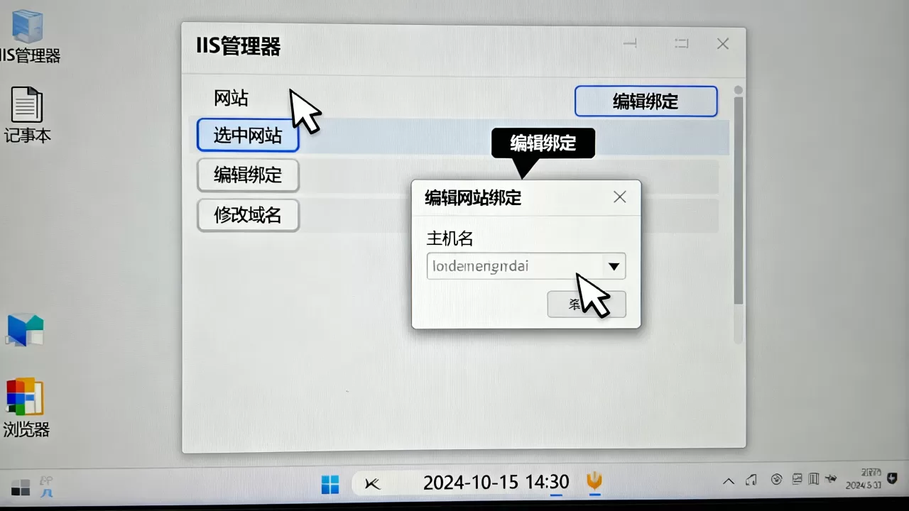 IIS提示网站建设中如何修改已绑定的网站域名,怎么解决? IIS提示网站建设中如何修改已绑定的网站域名,怎么解决?