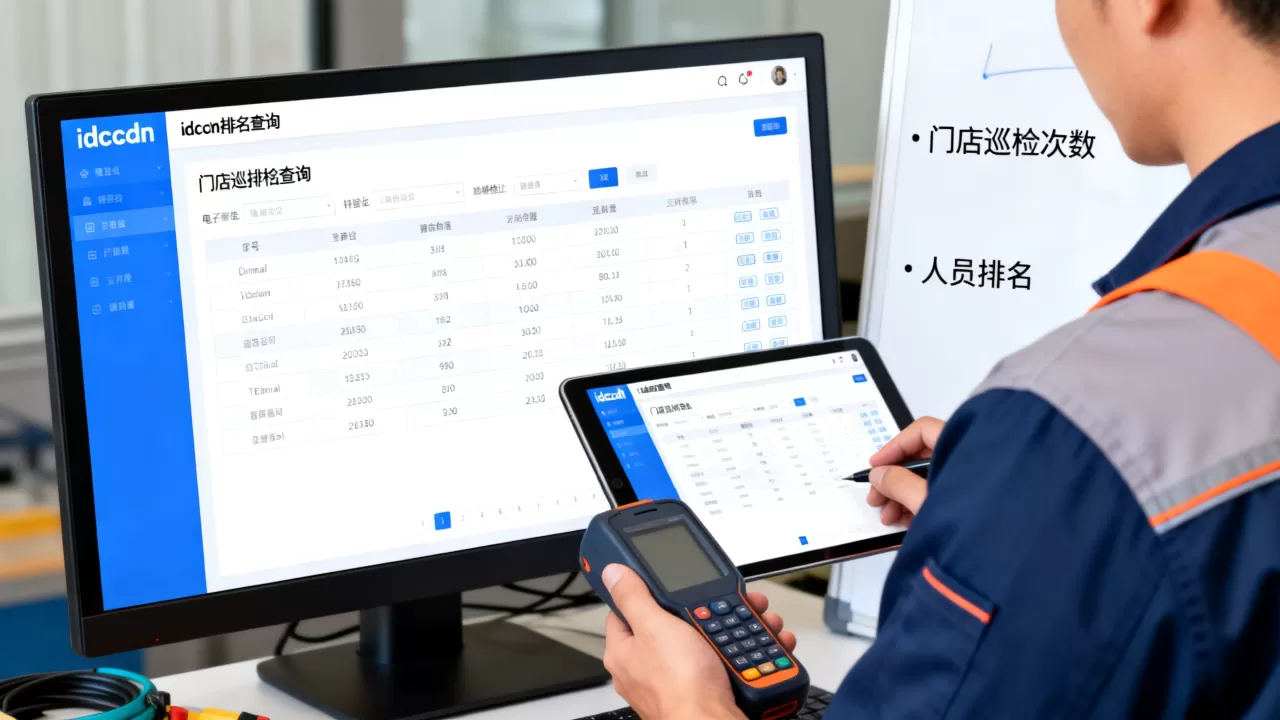 idccdn排名如何查询门店和人员巡检次数排名？，怎么用？