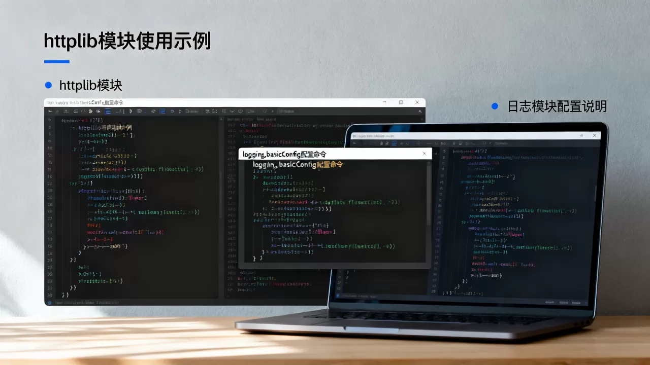 httplib模块和日志模块怎么用，怎么配置