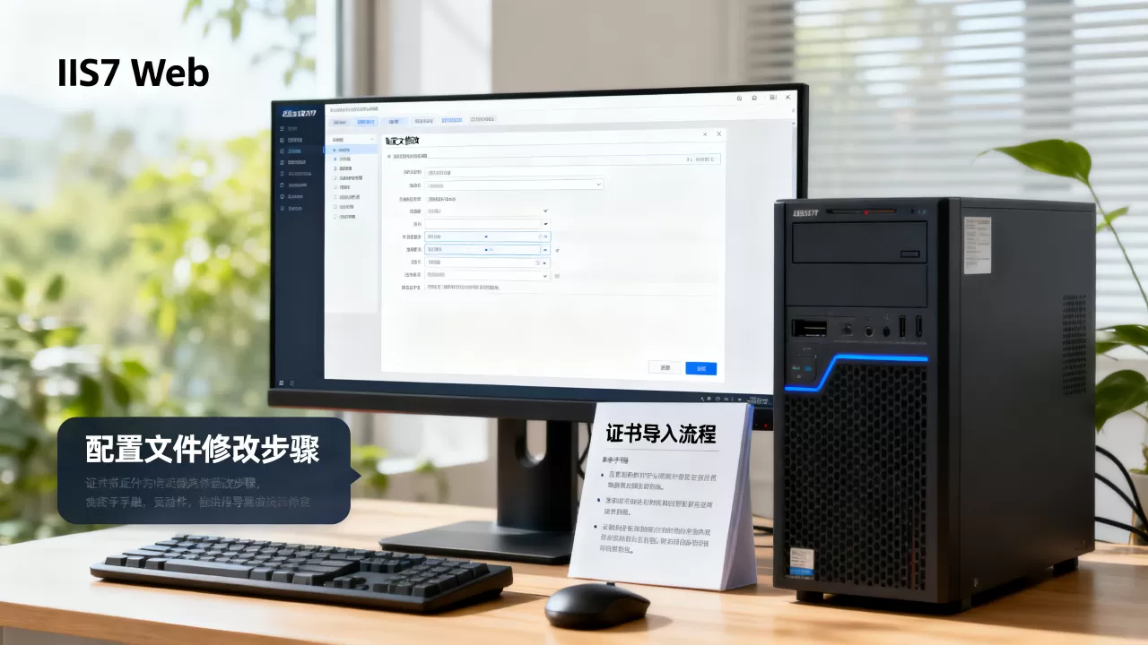 IIS7 Web服务器的配置文件怎么修改？,证书怎么导入？