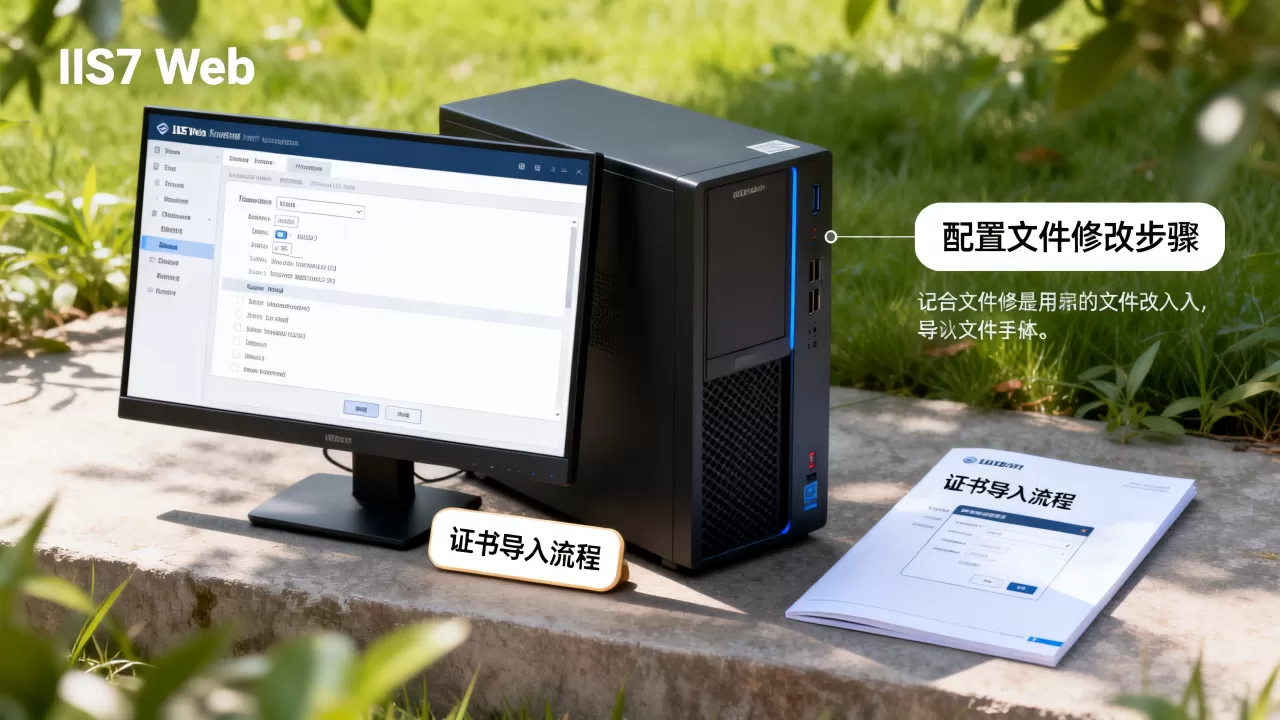 IIS7 Web服务器的配置文件怎么修改？,证书怎么导入？
