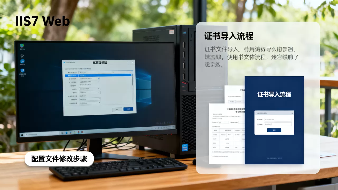 IIS7 Web服务器的配置文件怎么修改？,证书怎么导入？