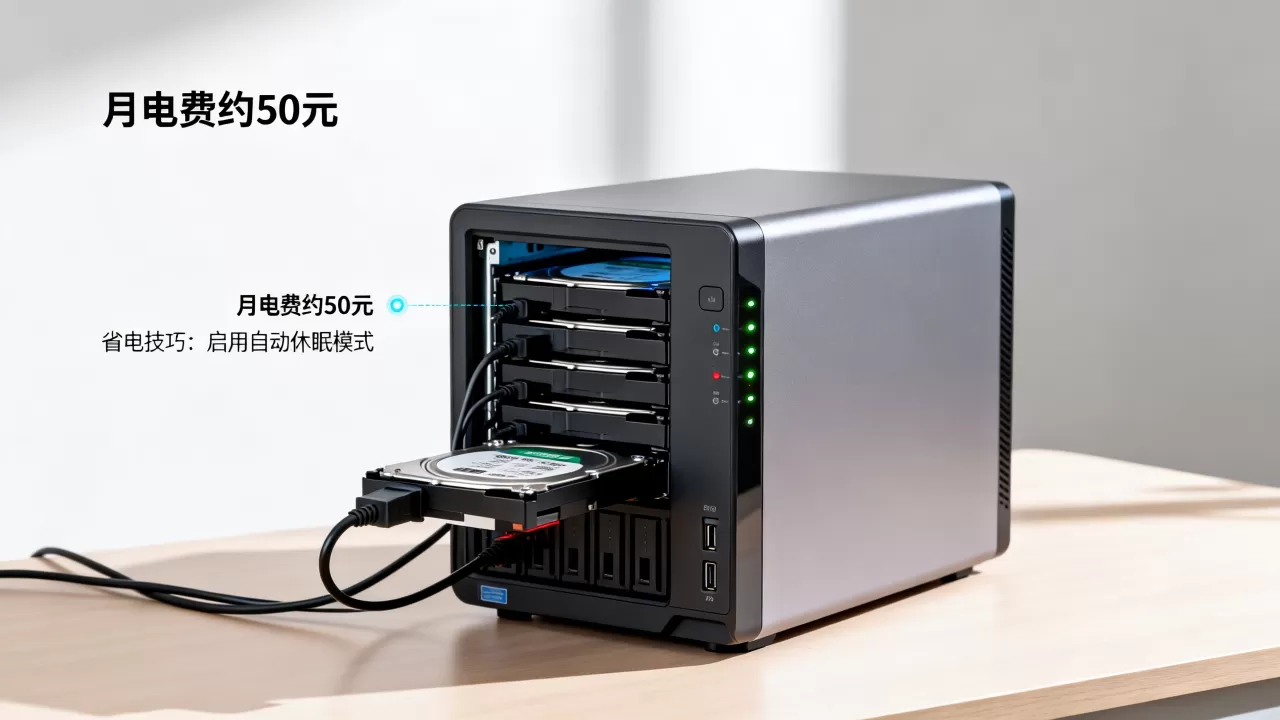 你的nas服务器一个月电费多少钱，nas服务器怎么省电