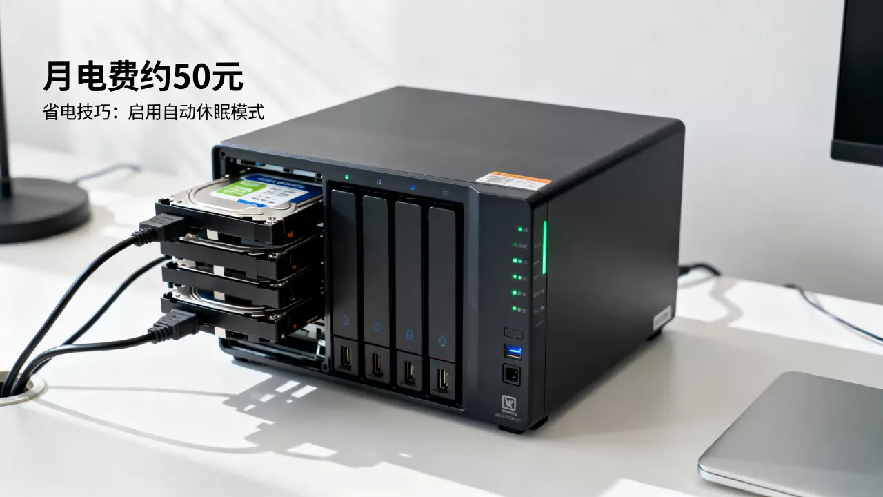 你的nas服务器一个月电费多少钱，nas服务器怎么省电