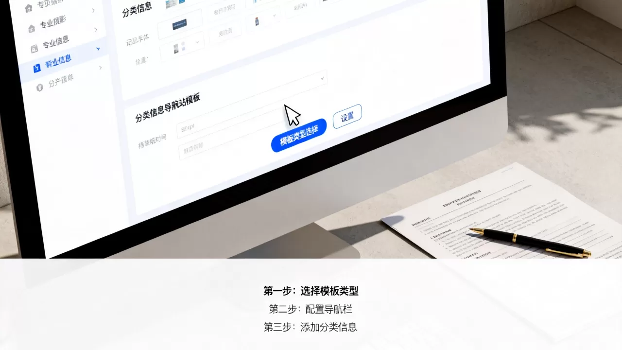 分类信息导航网站模板怎么设置，模板设置步骤有哪些？