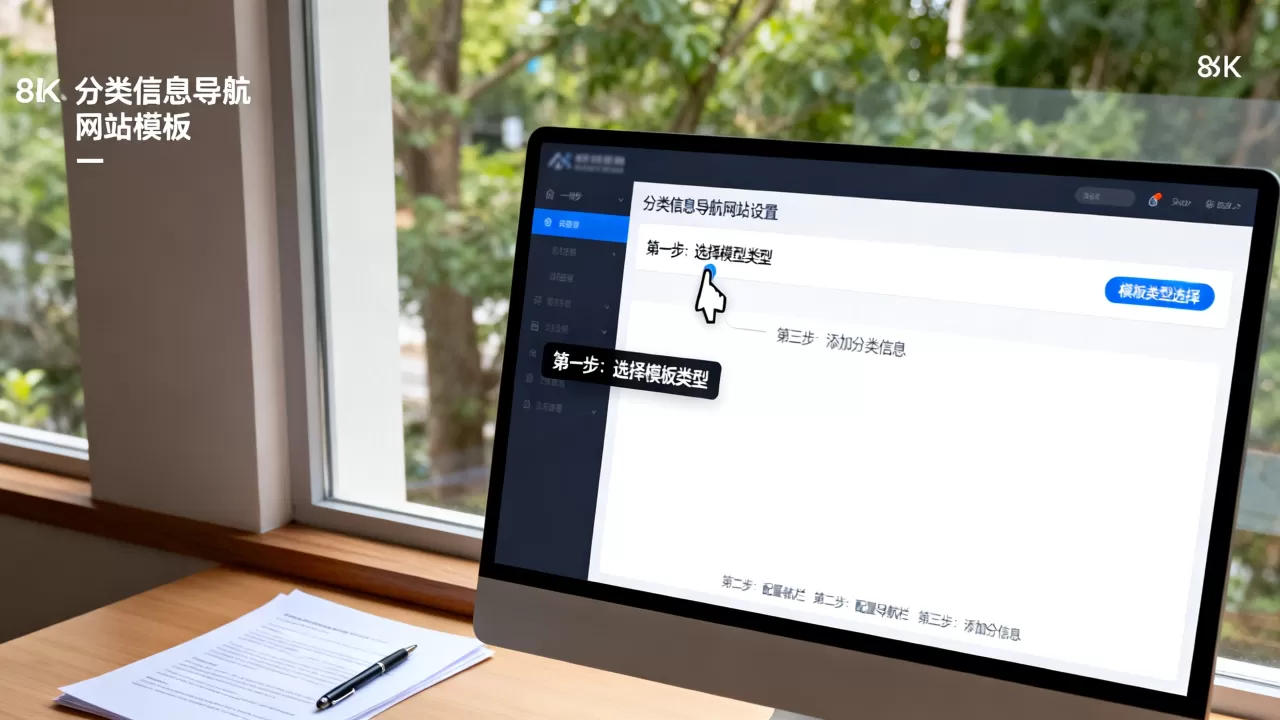 分类信息导航网站模板怎么设置，模板设置步骤有哪些？
