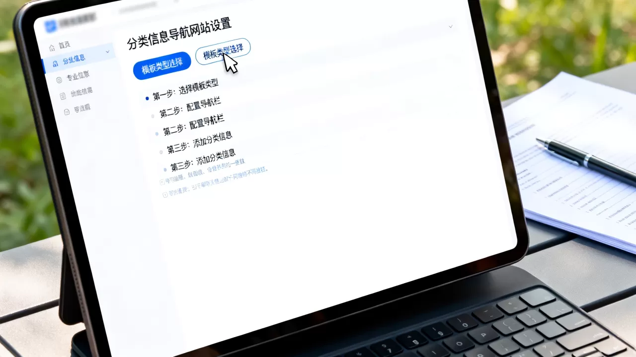 分类信息导航网站模板怎么设置，模板设置步骤有哪些？