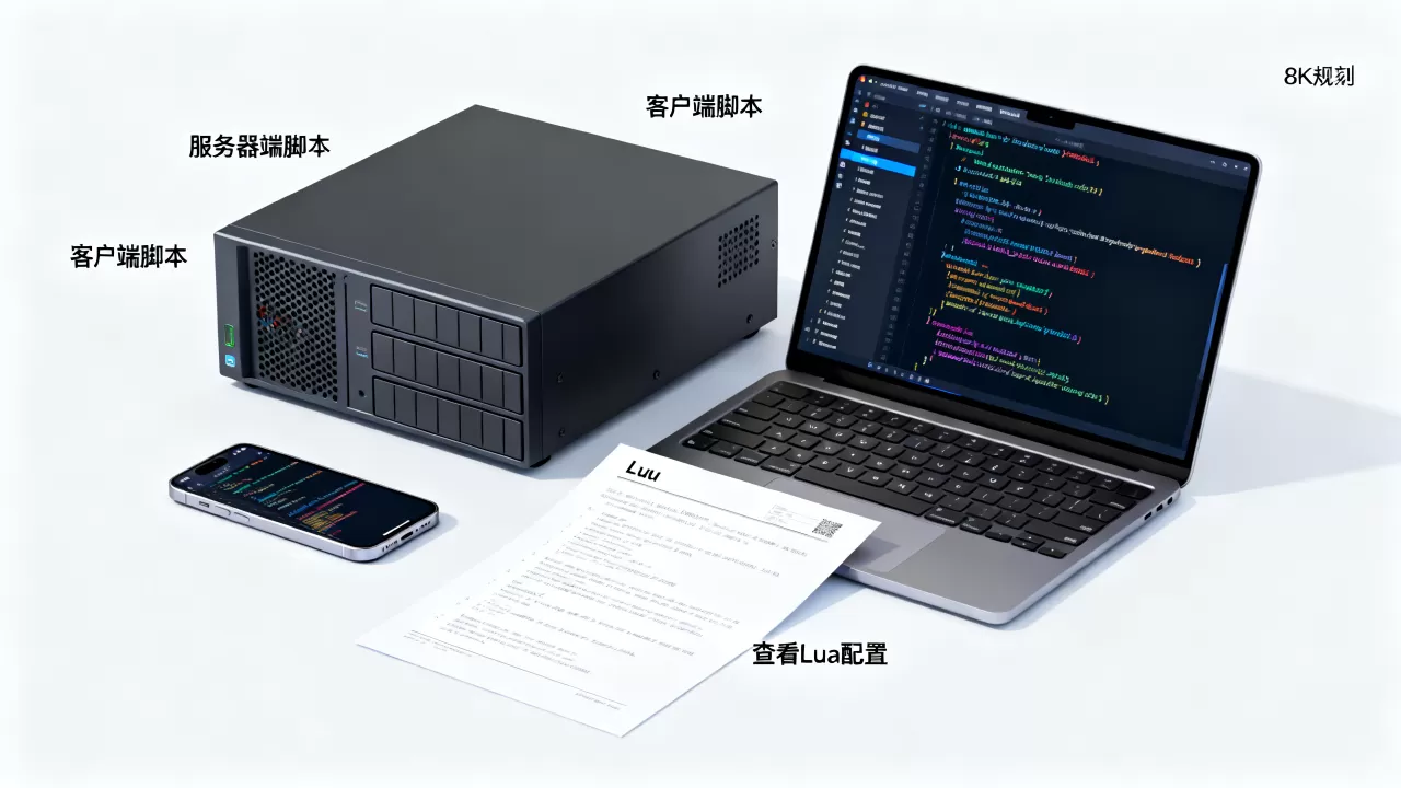 服务器端和客户端脚本语言的区别是什么，怎么查看Lua配置？
