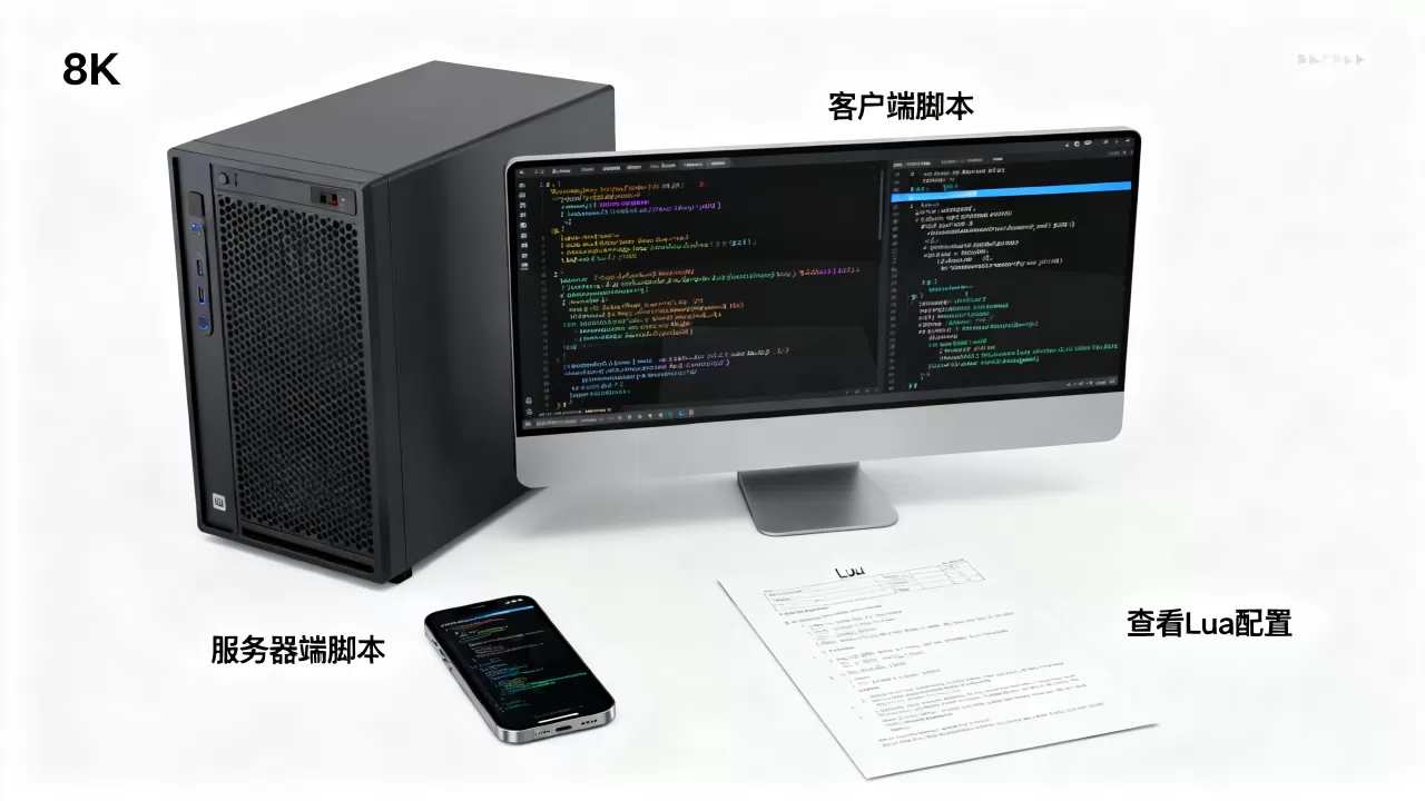 服务器端和客户端脚本语言的区别是什么，怎么查看Lua配置？