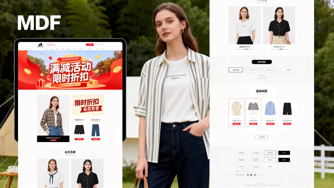 服装销售网站设计与制作中MDF活动有哪些？，如何选择？