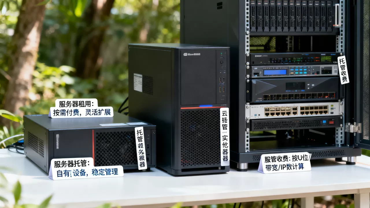 服务器租用和服务器托管有什么区别？，服务器托管怎么收费？
