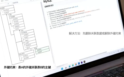 为什么有外键的表无法删除报错ERROR1451，怎么解决？