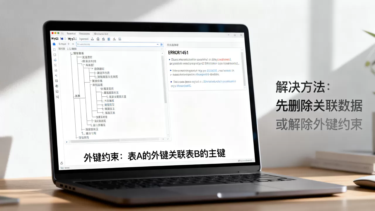 为什么有外键的表无法删除报错ERROR1451,怎么解决? 为什么有外键的表无法删除报错ERROR1451,怎么解决?