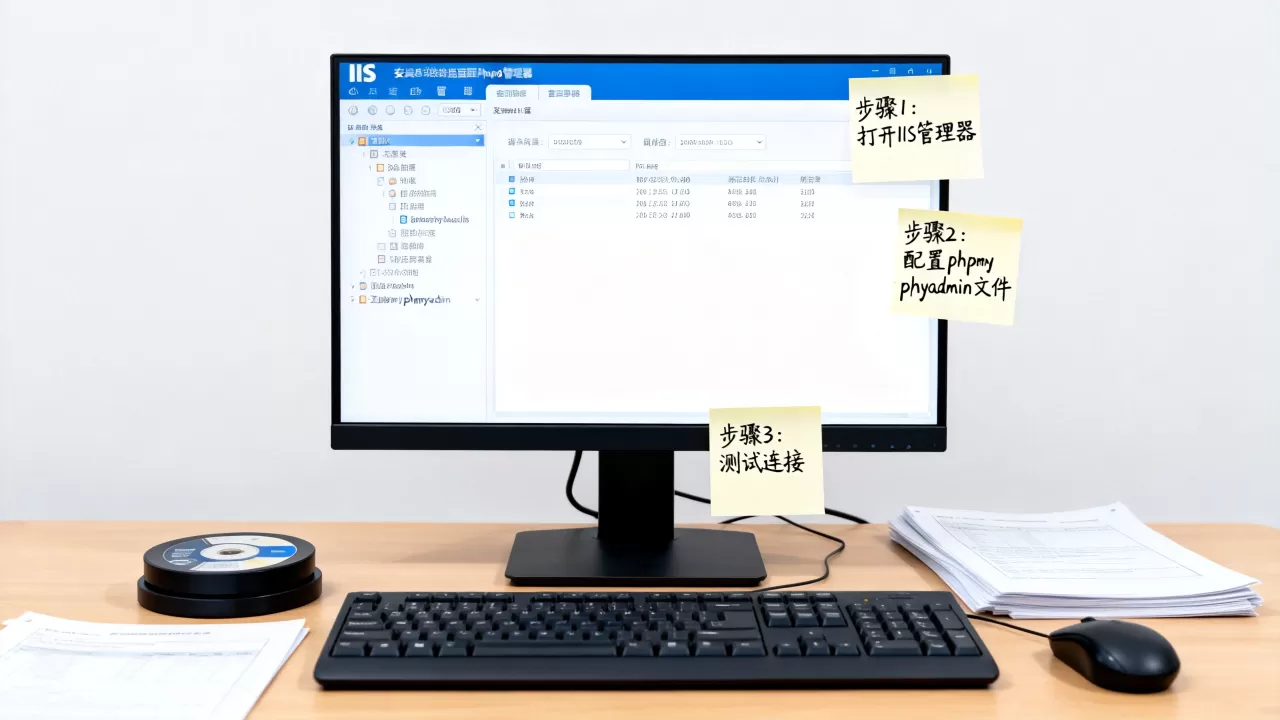 如何安装IIS并配置phpmyadmin？，步骤有哪些？