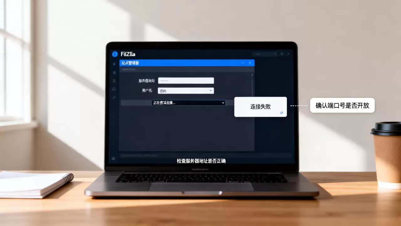 FileZilla客户端怎么访问服务器，连接不上怎么办