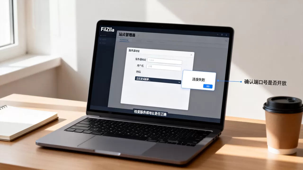 FileZilla客户端怎么访问服务器，连接不上怎么办