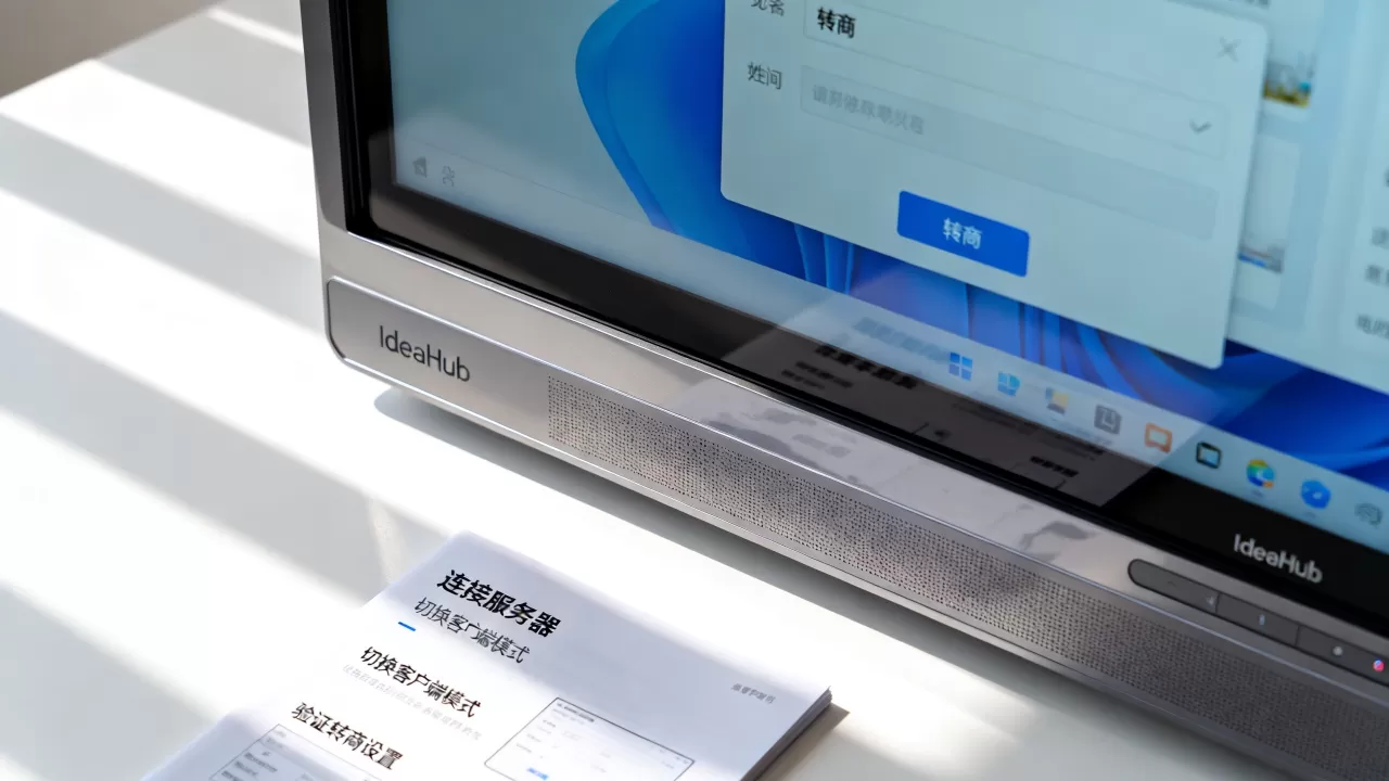 服务器转客户端试用IdeaHub如何转商，怎么操作？