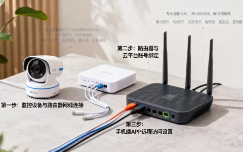 监控与路由器连接图解怎么做，云连接怎么设置