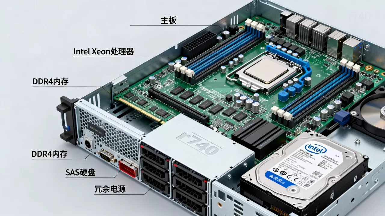 r740新服务器里面都有哪些配件，怎么选配置？
